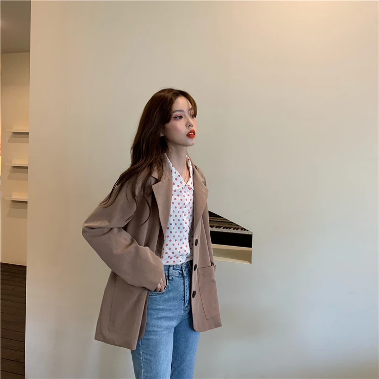Hyuna Стиль Знаменитостей пиджак женский шикарный супер огонь Ретро простой короткий кардиган длинный рукав Блейзер Сеть Красный волна