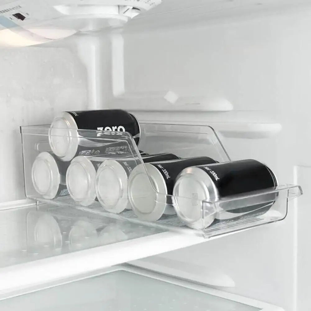 

Refrigerator Beverage Storage Compartment Plastic Kitchen Storage Box Refrigerator Food Plastic Soda Storage Organizer 30E