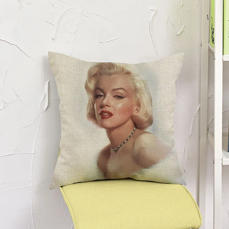 Marilyn Monroe наволочка высокого качества льняная хлопковая Подушка с изображением Монро декоративные наволочки диван диване Подушка для домашнего декора - Цвет: A