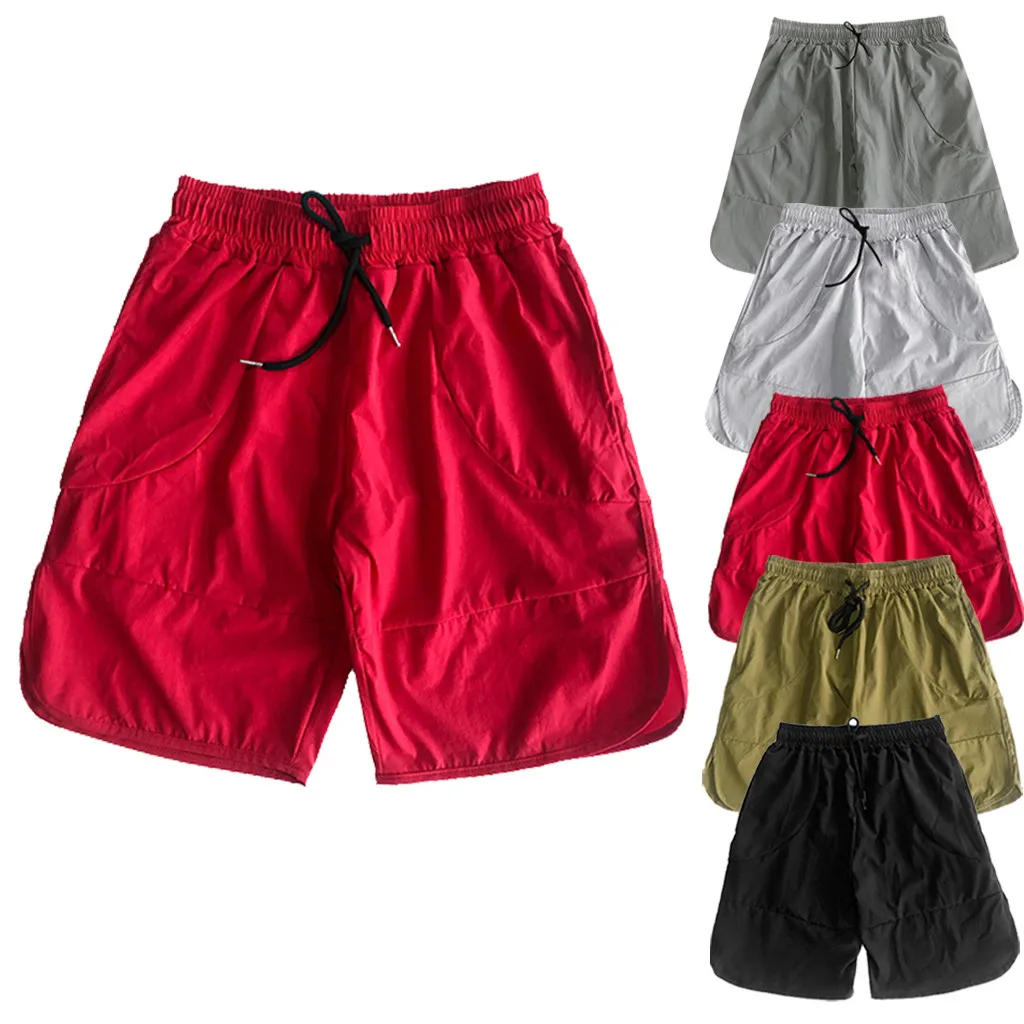 New Men Fitness Bodybuilding Shorts Man Summer Gyms Workout Male Breathable Mesh Quick Dry Sportswear Jogger Short Pants 10.21