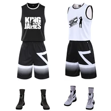 Новинка, мужские и женские баскетбольные майки, набор, пустые командные спортивные баскетбольные Джерси, форма для мальчиков, баскетбольные тренировочные костюмы с принтом
