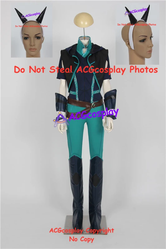 

The Dragon Prince Rayla Cosplay Costume include boots covers and headgear acgcosplay costume