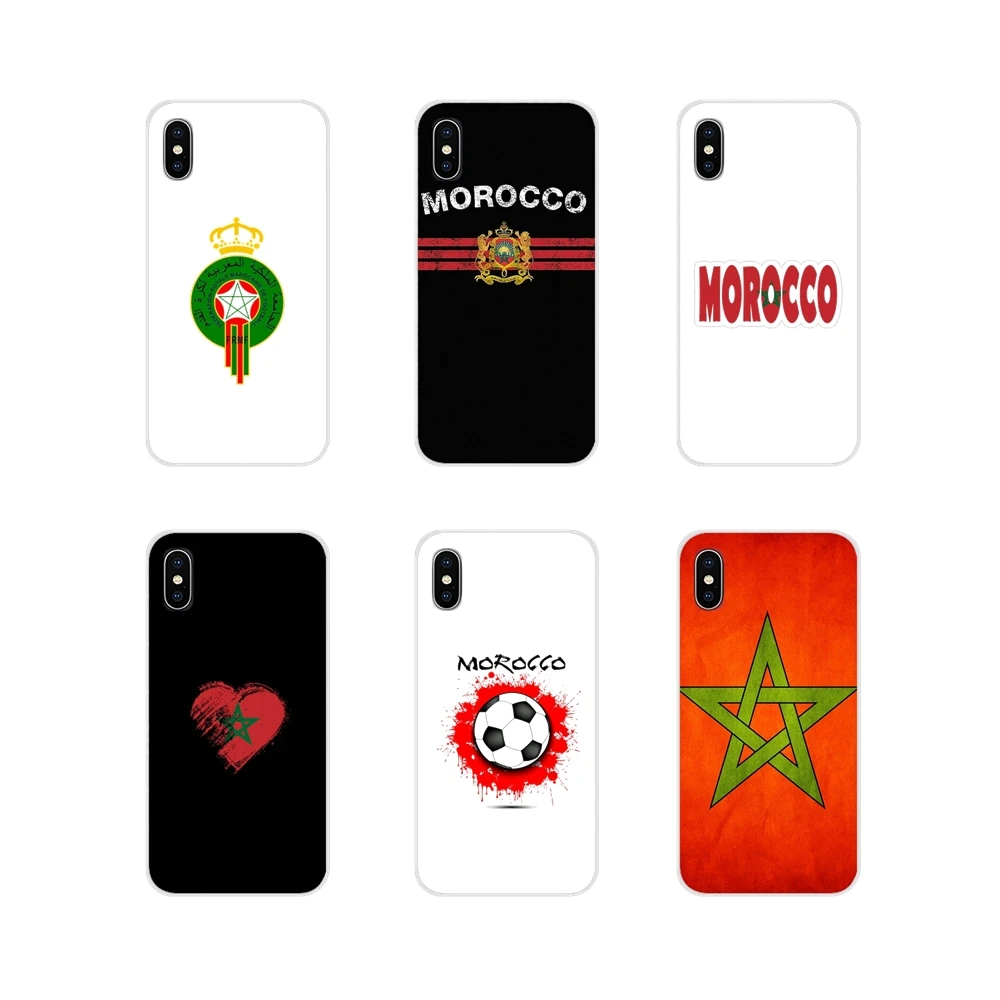 TPU Transparent Skin Case Morocco Soccer football flag For Apple ipod touch 5 6 iPhone X XR XS 11Pro MAX 4S 5S 5C SE 6S 7 8 Plus | Мобильные