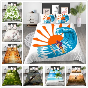 

Hot Sale 3D Print Bedding Set Realistic CG Style Bedding Cover Suit for Home Textile Single Double King Size Home Bedclothes