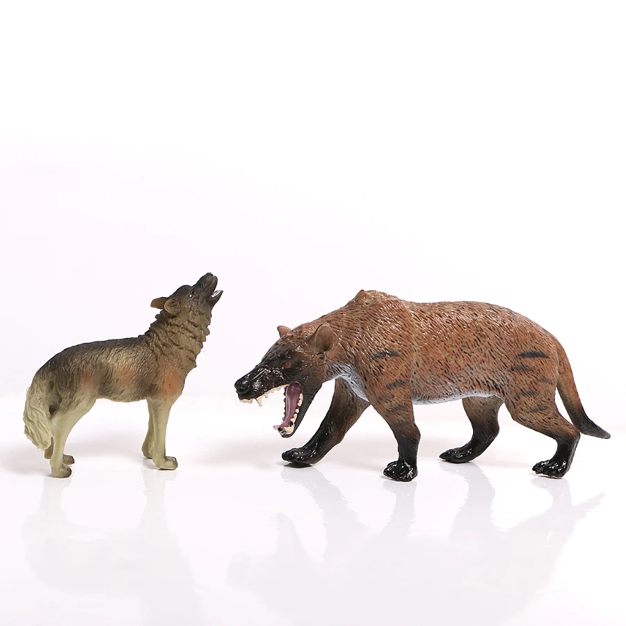 

Simulation Wild Animals dire wolf and Roaring Wolf Model toys figure home decor garden decoration Figurine statue toys