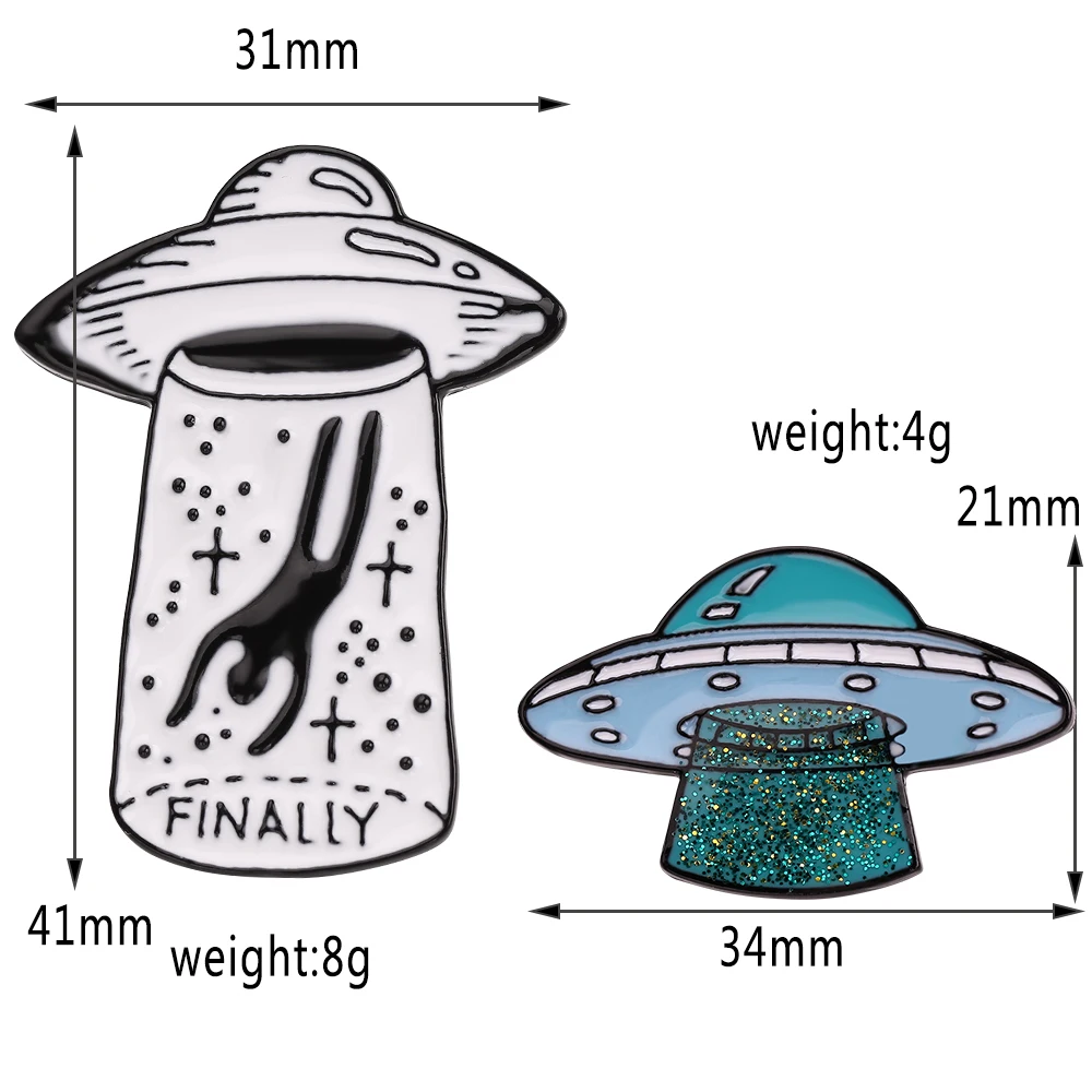 UFO космический корабль инопланетянин Космос эмаль брошь наконец значок джинсовая рубашка сумка булавка мультфильм аксессуары ювелирные изделия подарки для друзей