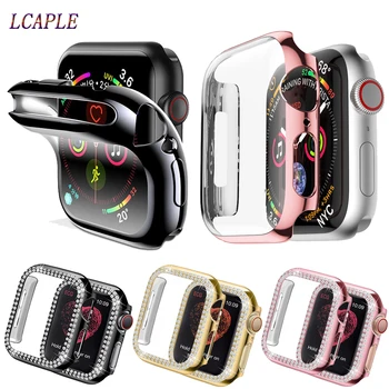 

Case For Apple Watch 5 band apple watch 4 3 2 iwatch band 42mm 44mm 38mm 40mm colorful Protector case cover Diamond watch bumper