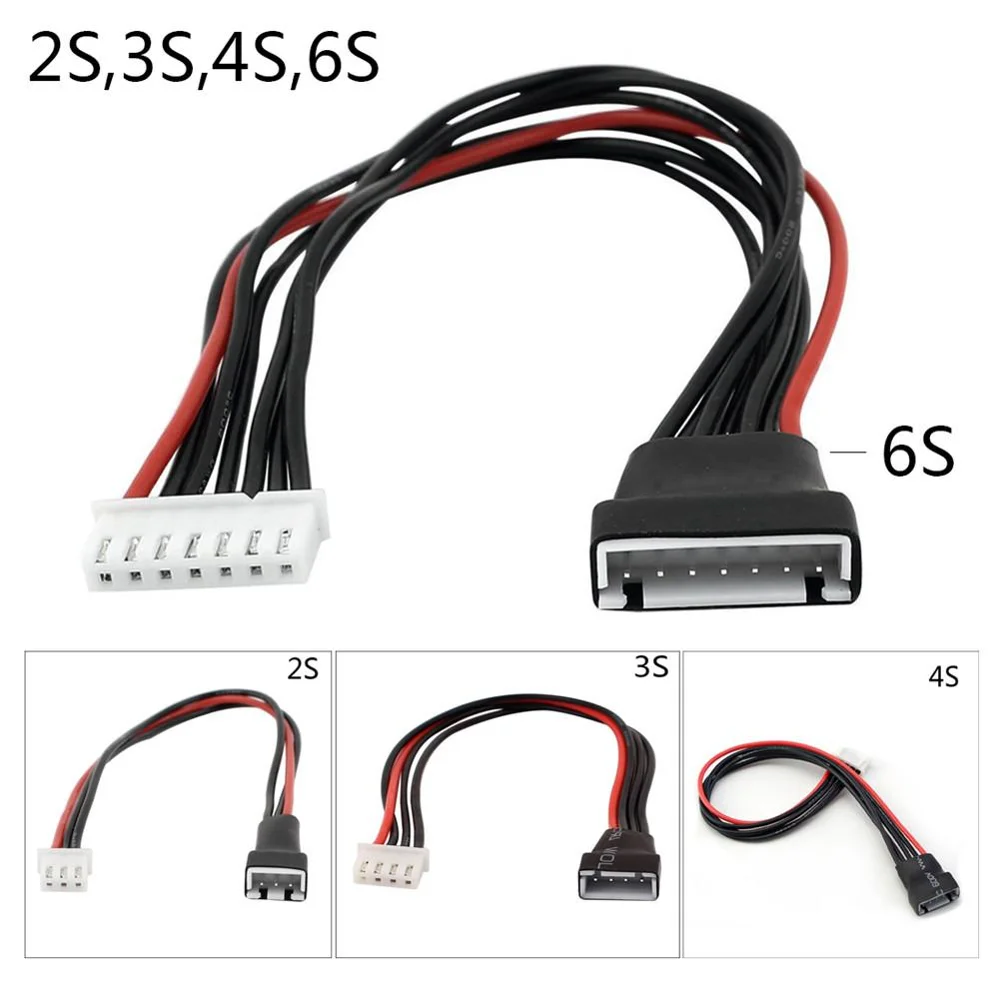 Удлинительный кабель для зарядки аккумулятора LiPo 2s-6s 1 шт. провод/разъем 22AWG 220 мм