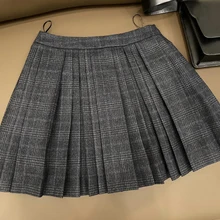 Новая женская модная Сексуальная плиссированная юбка в клетку 1104