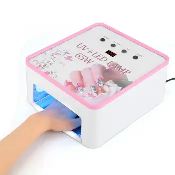 

65W Eye-protection UV LED Nail Lamp Quick Dry Manicure Lamp LCD Display Nail Dryer EU US Plug