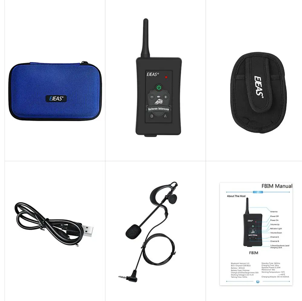 3 шт. Bluetooth гарнитура FBIM с FM радио|referee headset|motorcycle bluetoothbluetooth intercom |