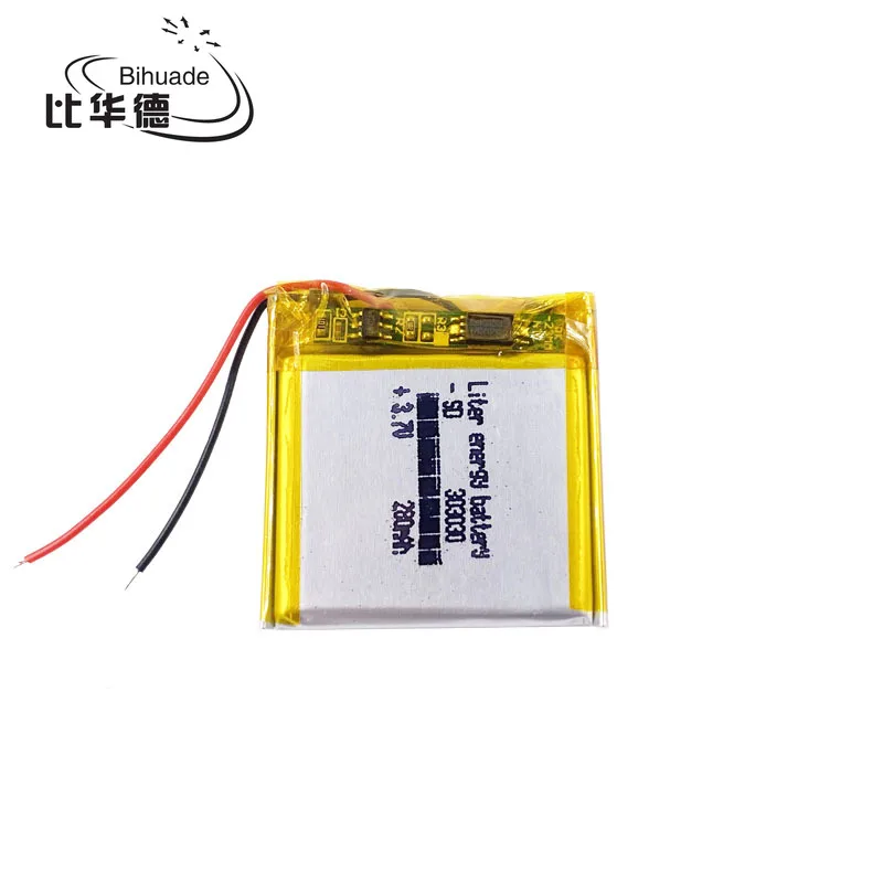 3.7V 280mAh 303030 Polymer lithium ion / Li-ion battery for Voice recorder pen,mp3;mp4,BLUETOOTH,Smart watch