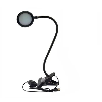 

black color metal clamp table lamp flexible led table lamp clip book light