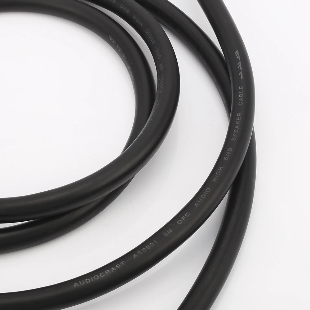 Per Piece Audiocrast AS0801 Solid OFC Pure Copper Speaker cable 8 Core OFC bulk spaker cable Per Piece Audiocrast AS0801 Solid OFC Pure Copper Speaker cable 8 Core OFC bulk spaker cable