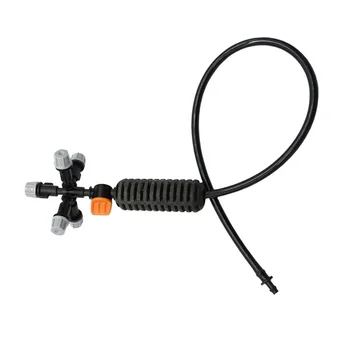 

1 Set Suspension Type 5-head Micro Irrigation System Fog Mist Cooling Nozzle Garden Greenhouse Adjustable Closable Spray Mist No