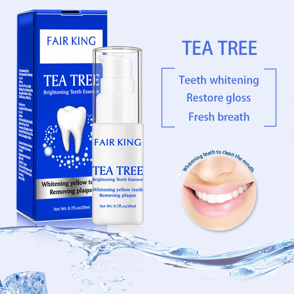Pro tea Tree отбеливание зубов пудра с эссенцией гигиены полости рта Очищающая сыворотка удаляет пятна налета отбеливание зубов Зубная паста