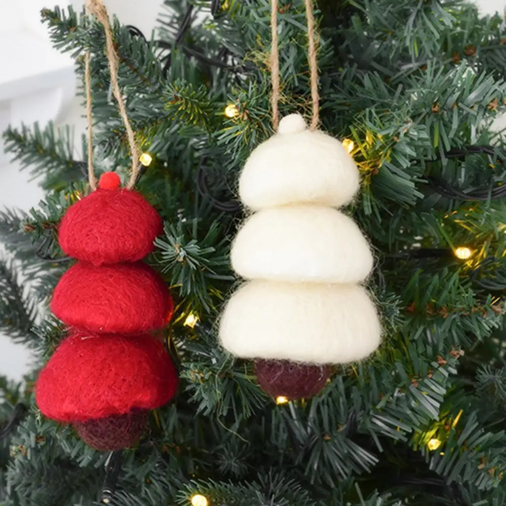 

Decor New-Year Wool Felt Ball Fans Christmas Tree Pendant DIY Xmas Ball String Wreath Christmas Decorations For Home Ornament