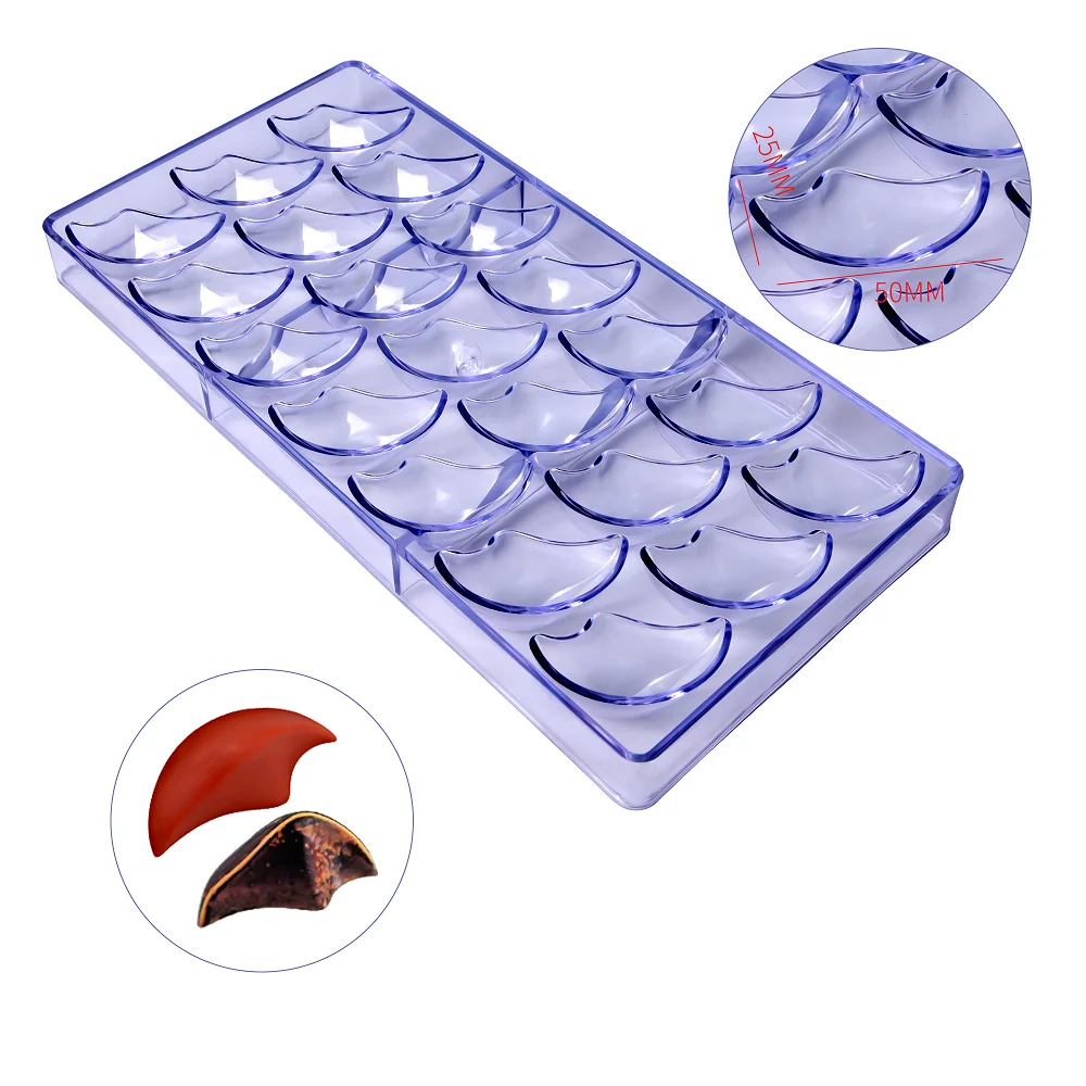 

Free Shipping Plastic Crescent Moon Shapes DIY Baking Chocolate Mold CC0058