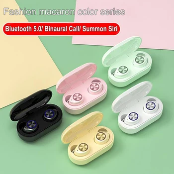 

Macaron TWS Bluetooth 5.0 Wireless Earphone Touch Handsfree Stereo Wireless Bluetooth Earphone Earbuds With Mic Charging box