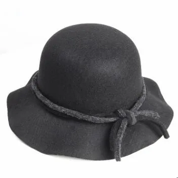 SHALUOTAOTAO осень зима женская шляпа тренд лук бренды Fedoras Мода Панама дамы Sombrero Досуг вечерние кепки Gorra Hombre - Цвет: Black