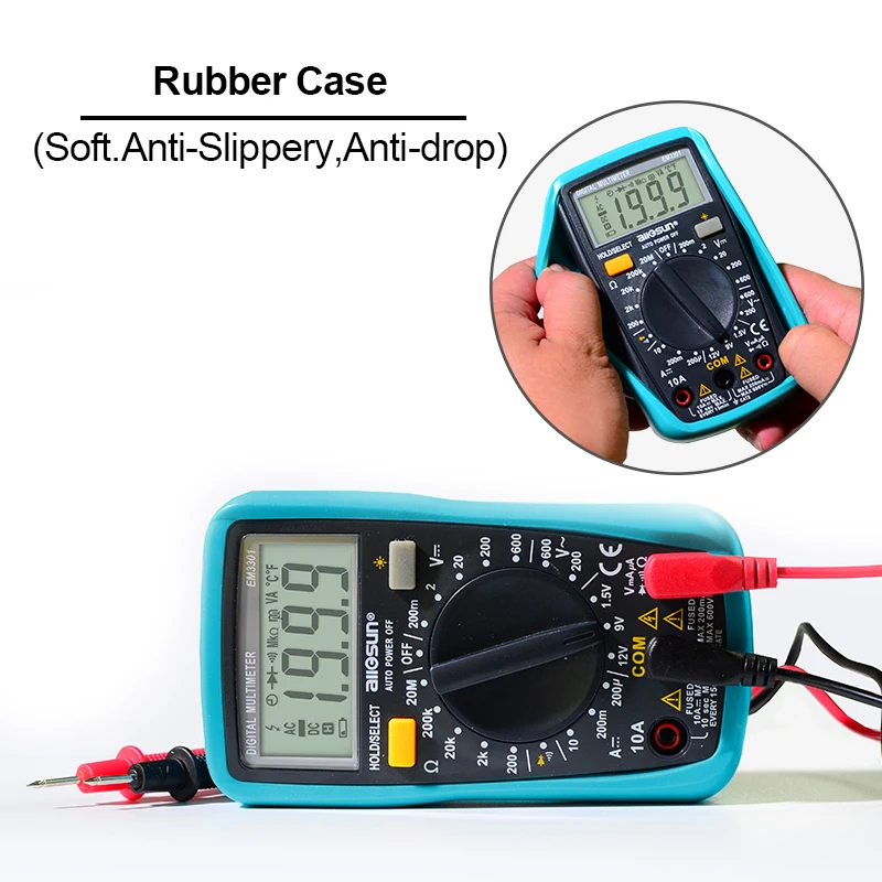 

all-sun 2019 EM3301/EM3302 Digital Multimeter Pocket Portable AC/DC Ammeter Voltage ohm Tester Current Ohm With Backlight
