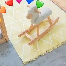 Яркие цветные коврики INS wind flow, Su хлопковые коврики с текстурой, коврики для детского сада, коврики и ковры для дома, гостиной, спальни