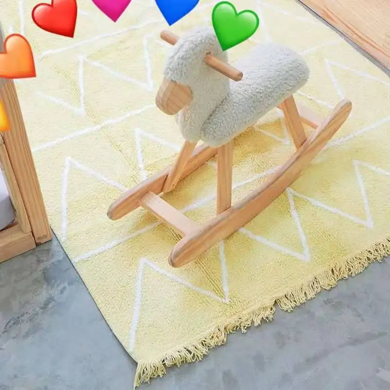 

Candy color mats INS wind flow, Su cotton texture mats kindergarten mats rugs and carpets for home living room bedroom carpets
