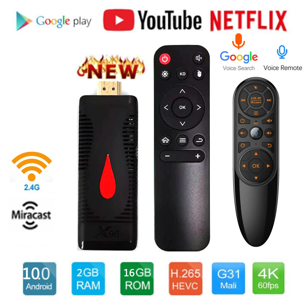 X96 S400 Smart TV Stick ANDROID 10 Allwinner 4K медиаплеер Android 10.0 ТВ-приставка четырехъядерный 2 4G Wifi