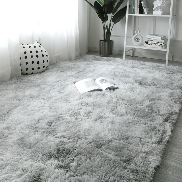 Bedroom Long Plush Area Rug Soft Faux Fur Non-Slip Floor Mat Carpet Home  Decor 