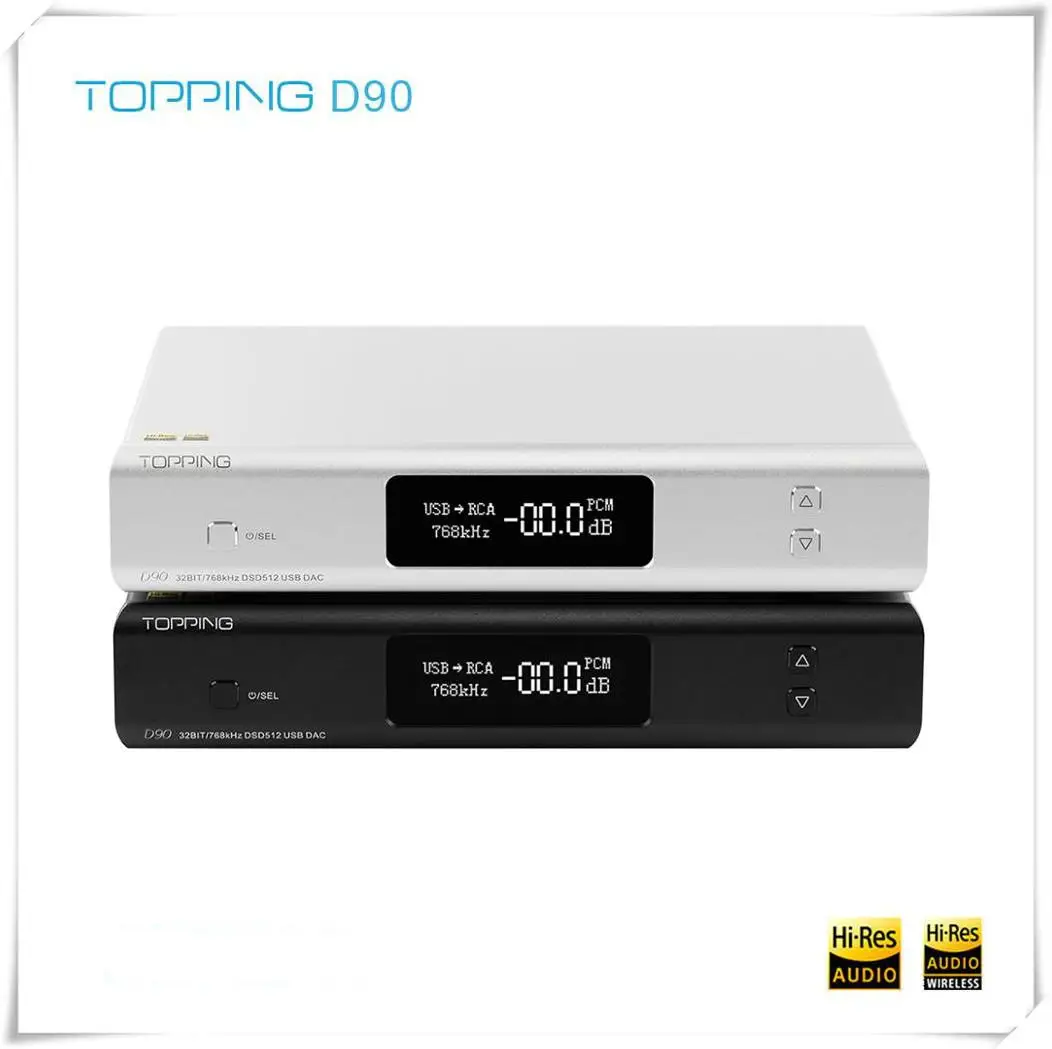 Hi Fi декодер TOPPING D90 MQA AK4499 USB DAC Bluetooth 5 0 DSD512 CAR8675 LDAC Res аудио декодер|Цифро-аналоговые