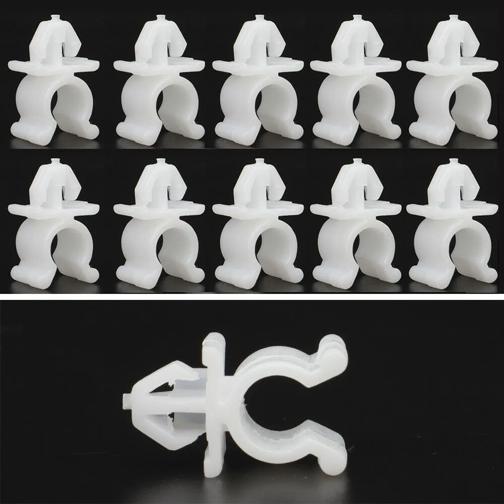 Car Hood Prop Rod Clip 10pcs Clamp Hood Rod Holder Clip For Nissan Pathfinder Navara Skyline X-Trail T30 Car Bonnet Hose Support Retaining Hook