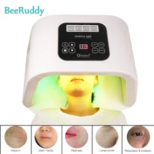 Профессиональный Фотон PDT светодиодный светильник маска для лица машина 7 цветов лечение акне отбеливание лица Омоложение кожи светильник терапия