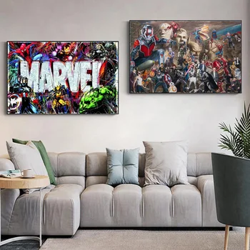Marvel Avengers superbohaterowie obraz na płótnie film Avengers plakaty i druki obrazy na ścianę do salonu dekoracja wnętrz tanie i dobre opinie Disney CN (pochodzenie) Wydruki na płótnie Pojedyncze PŁÓTNO akwarelowy filmowy bez ramki Nowoczesne NA120 Malowanie natryskowe
