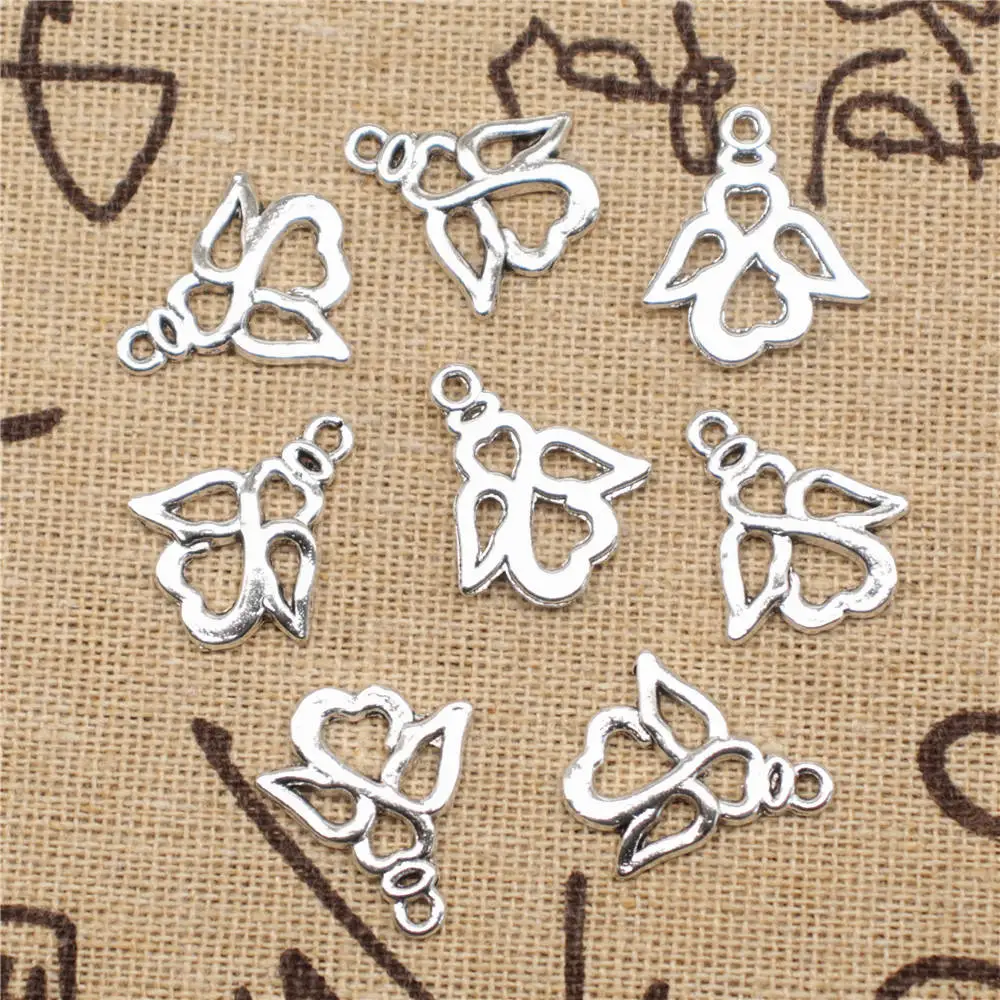 

Necklac For Woman 16x19mm Angel Charms Antique Silver Color 10pcs