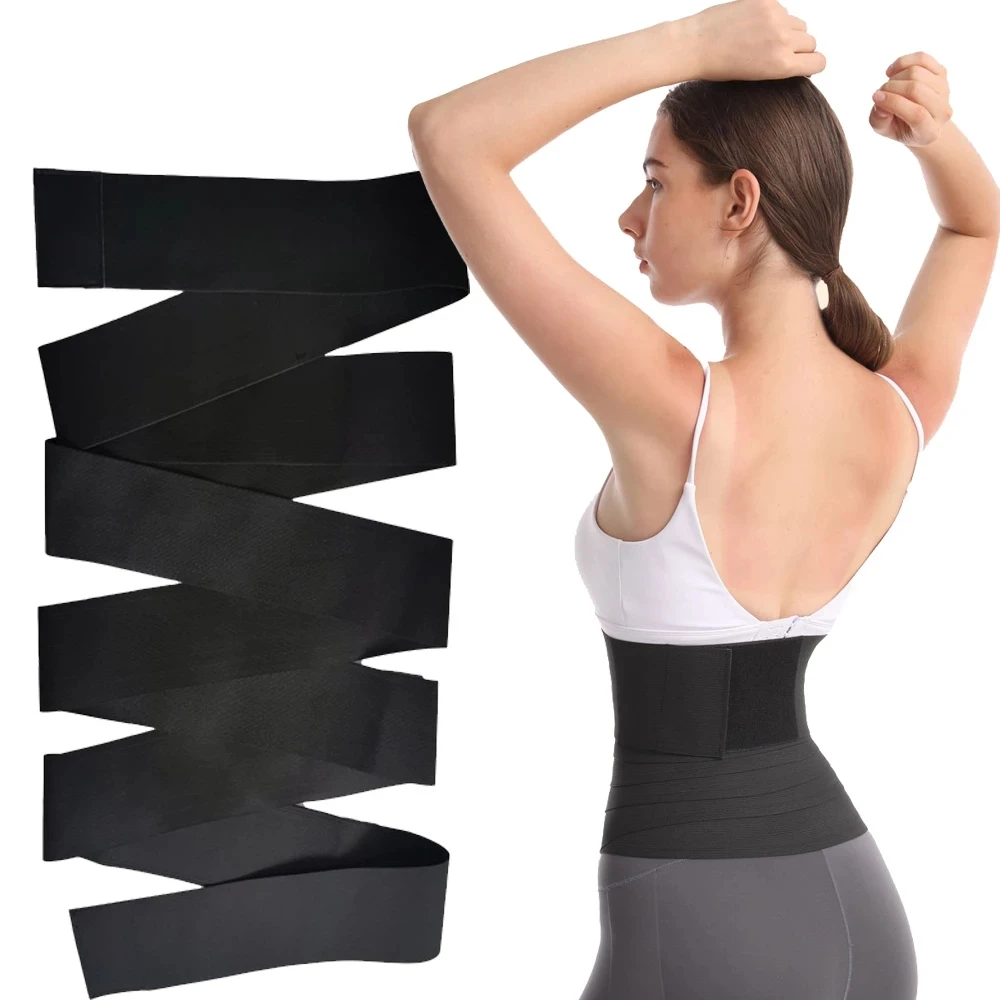 Women Bandage Wrap Waist Trainer Shapewear Belt Slimming Tummy Wrap Belt Resistance Bands Buckle Tummy Control Corset Body Shape best shapewear for lower belly pooch