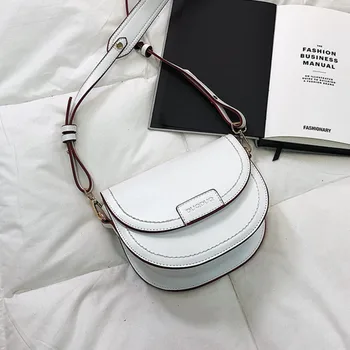 

Female saddle Crossbody Bags For Women 2020 High Quality Leather Luxury Handbags Designer Sac Main Ladies Shoulder Messenger Bag