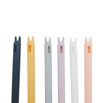 

Cute Rabbit Ear Anti-scroll Soft Silicone Protective Sleeve Pouch Case Skin Nib Cover for Apple i-Pad Pro Pencil 2nd