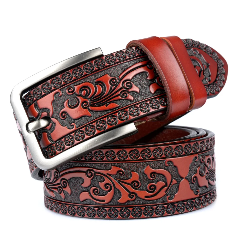

Men's leather belt leather men's belt carving craft fashion personality casual jeans belt high quality leather belt