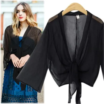 

Europe And America WOMEN'S Dress 2019 Spring And Summer New Style Solid Color Large Size Fat Mm Slimming Cardigan Coat