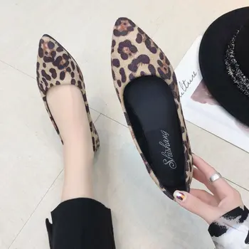 

Leopord Pattern WOMEN'S Shoes Shallow Mouth Versitile Fashion Shoes for Four Seasons Casual Shoes Women's Moccosins 2020