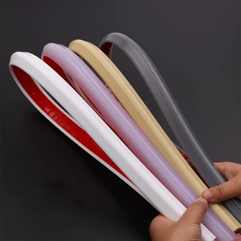 

1M Silicone Door Bottom Sealing Strip for Bathroom Water Blocking Stopper Shower Dam Flood Barrier CLH@8