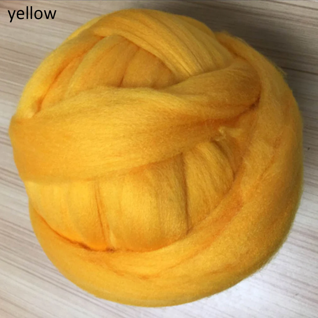 yellow 1000 г толстые пряжи вязание крючком мягкий большой хлопок DIY громоздкие руки вязаное одеяло ручное вязание ровинг прядильная пряжа для одеяла - Цвет: yellow