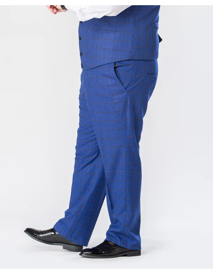 Большие размеры 5XL 6XL 7XL 8XL 9XL мужской костюм брюки классический стиль Деловые повседневные свободные прямого кроя клетчатые брюки мужской бренд 7color