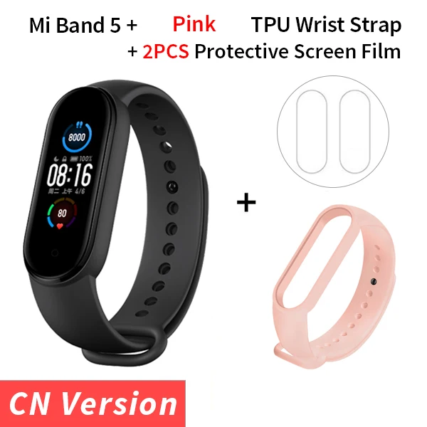 Xiaomi Mi Band 5 Smart Bracelet 4 Color AMOLED Screen Miband 5 Smartband Fitness Traker Bluetooth Sport Waterproof Smart Band 