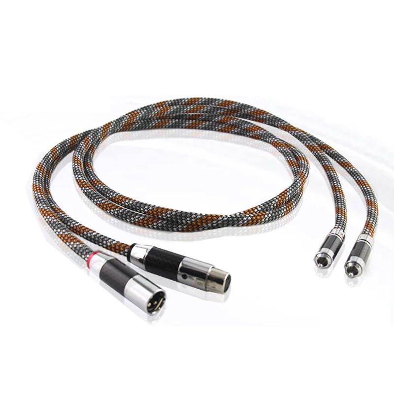 Соединительный кабель OFC XLR к RCA Audio Hifi с разъемом из углеродного волокна|rca to|rca to