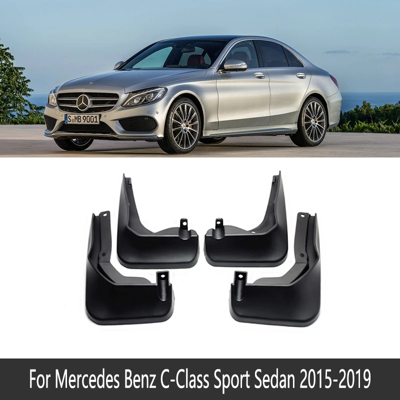 Брызговик для Mercedes Benz C Class W205~ крыло брызговик откидная крышка аксессуары C180 C250 C300 - Название цвета: Fit Sport Model