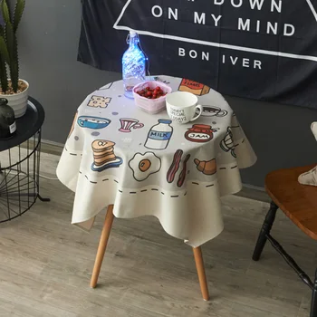 

Japanese cartoon cotton fashion round table cloth square table tea table living room restaurant table linen