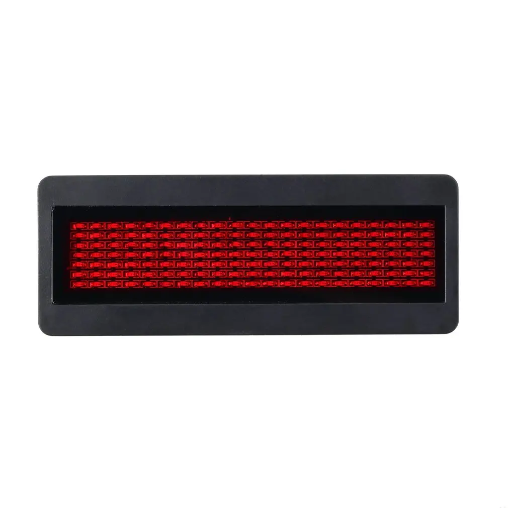 Красный LED name badge sign Scrolling advertising/business card show display tag/programmer order Digital Display English Wholesale Tech - Цвет: Красный