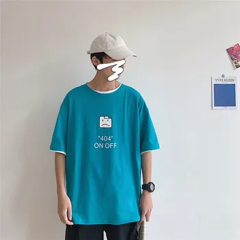 

Men's short sleeve t-shirt fashion casual clothes half sleeve 7432