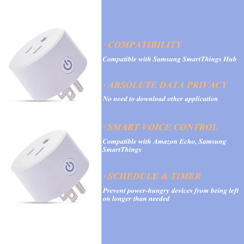 SZDOIT 1/2pcs Zigbee Smart Plug/Smart Outlet Works with Echo Plus Hub, Philips Hue,SmartThings,Google Home(Hub Required 3.0) - AliExpress